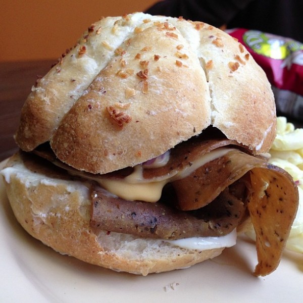 vegan roast beef and cheddar