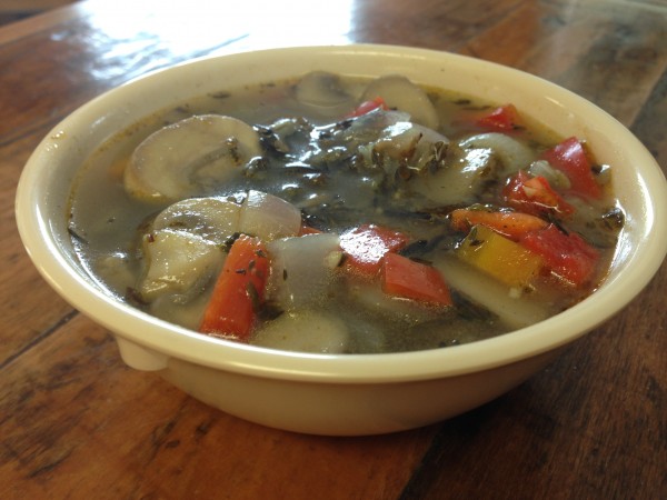 vegan wild rice mushroom soup