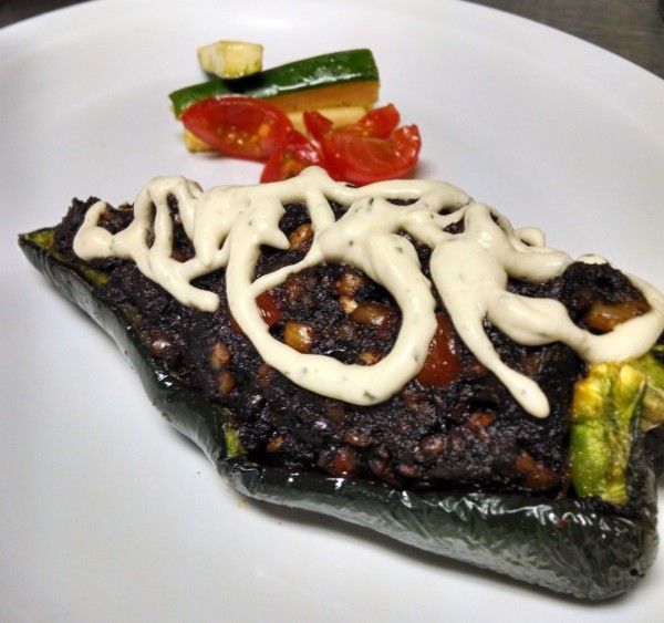 Raw chili relleno